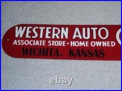 Vintage Western Auto Associate Store Wichita, Kansas 13 Metal Gasoline Oil Sign