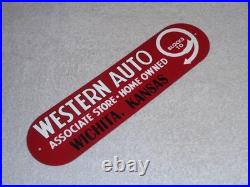 Vintage Western Auto Associate Store Wichita, Kansas 13 Metal Gasoline Oil Sign