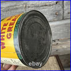 Vintage White Rose Oil Can 5 Lb Grease Can Advertising White Rose