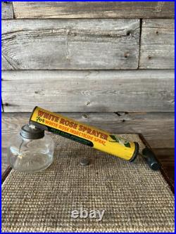 Vintage White Rose Oil Can Insect Sprayer Advertising White Rose No. 2