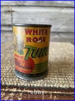 Vintage White Rose Oil Can Tune Can 4 Oz