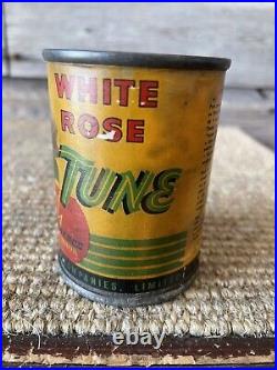 Vintage White Rose Oil Can Tune Can 4 Oz