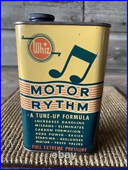 Vintage Whiz Oil Tin Motor Rythm Whiz Advertising