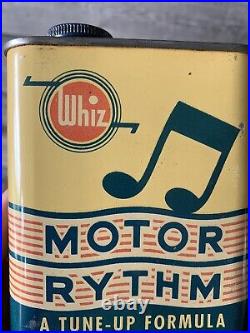 Vintage Whiz Oil Tin Motor Rythm Whiz Advertising