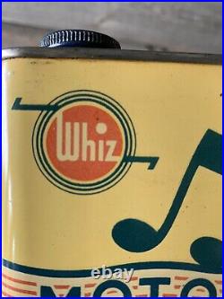 Vintage Whiz Oil Tin Motor Rythm Whiz Advertising