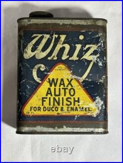 Vintage Whiz Wax Auto Finish 1930s Graphics Advertising Duco Enamel Collectible Vintage Whiz Wax Auto Finish 1930s Graphics Advertising Duco Enamel Collectible