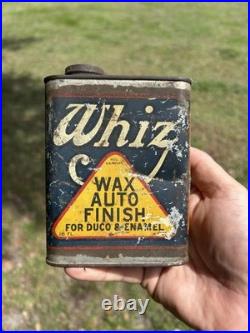Vintage Whiz Wax Auto Finish 1930s Graphics Advertising Duco Enamel Collectible