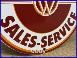 Vintage Willys Porcelain Sign Sales Service Gas Oil Pump Plate Dealership Knight
