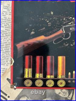 Vintage Winchester Ammunition 8x12 Inches Porcelain Enamel Sign