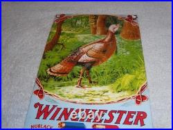 Vintage Winchester Shotgun Shells Turkey Hunting 1' Porcelain Metal Gas Oil Sign