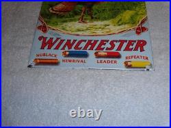 Vintage Winchester Shotgun Shells Turkey Hunting 1' Porcelain Metal Gas Oil Sign