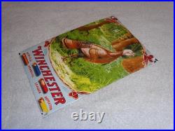 Vintage Winchester Shotgun Shells Turkey Hunting 1' Porcelain Metal Gas Oil Sign