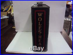 Vintage Wolfs Head 1 Gallon Service Oil Can A-588