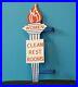 Vintage Womens Standard Gasoline Porcelain Gas & Oil Service Torch Restroom Sign
