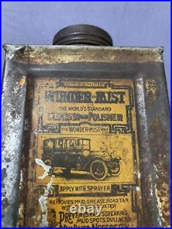 Vintage Wonder-Mist Early Car Auto Graphic 1/2 Pt Polish Oil Can