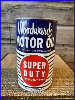 Vintage Woodward's Motor Oil Can Quart Can No. 2