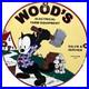 Vintage Woodys Farm Equipment Porcelain Sign Gas Oil Tools Hardware Store Sales