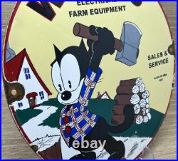 Vintage Woodys Farm Equipment Porcelain Sign Gas Oil Tools Hardware Store Sales Vintage Woodys Farm Equipment Porcelain Sign Gas Oil Tools Hardware Store Sales