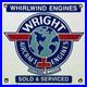 Vintage Wright Aircraft Engines Porcelain Sign Gas Oil Aviation Sales Service
