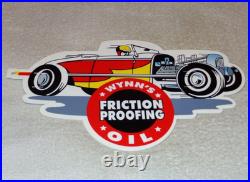 Vintage Wynn's Friction Proofing Oil Deuce Coupe Car Enamel Metal Gasoline Sign