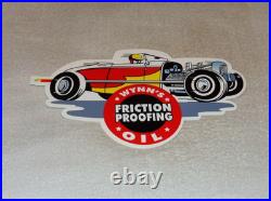 Vintage Wynn's Friction Proofing Oil Deuce Coupe Car Enamel Metal Gasoline Sign