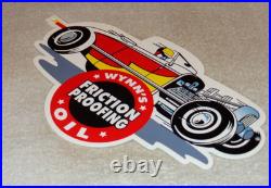 Vintage Wynn's Friction Proofing Oil Deuce Coupe Car Enamel Metal Gasoline Sign