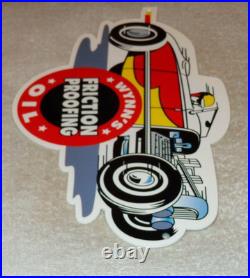 Vintage Wynn's Friction Proofing Oil Deuce Coupe Car Enamel Metal Gasoline Sign