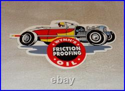Vintage Wynn's Friction Proofing Oil Deuce Coupe Car Enamel Metal Gasoline Sign