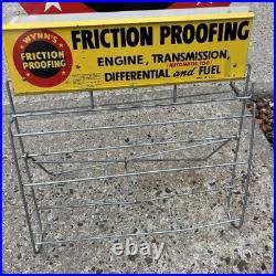 Vintage Wynn's Friction Proofing Oil Display Rack Sign
