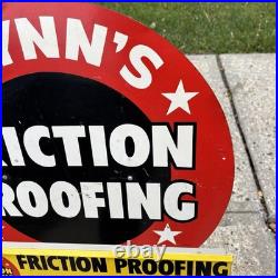 Vintage Wynn's Friction Proofing Oil Display Rack Sign
