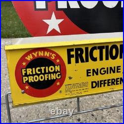 Vintage Wynn's Friction Proofing Oil Display Rack Sign