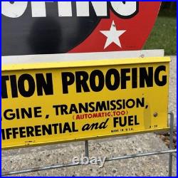 Vintage Wynn's Friction Proofing Oil Display Rack Sign