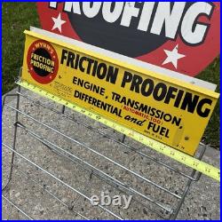 Vintage Wynn's Friction Proofing Oil Display Rack Sign