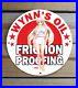 Vintage Wynn's Oil Gas&oil Service Garage Pinup Girl Porcelain Enamel Sign