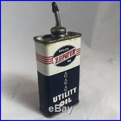 Vintage Zephyr Utility Oil Can Lead Top Tin Handy Oiler 4oz NOS Full
