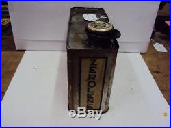 Vintage Zerolene #3 1/2 Gallon Oil Can 169-z