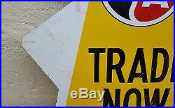 Vintage advertising b/a ba British American Oil Tires Sign Metal Gas Station