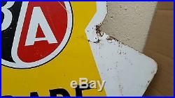 Vintage advertising b/a ba British American Oil Tires Sign Metal Gas Station