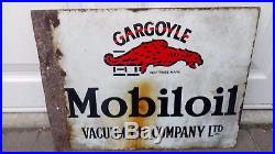 Vintage enamel sign for Mobil oil