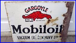 Vintage enamel sign for Mobil oil