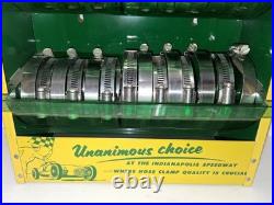 Vintage ideal Hose Clamp Display Bin Indy 500