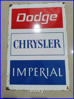 Vintage model Dodge Chrysler imperial Metal Sign advertising Store dealer Vintage model Dodge Chrysler imperial Metal Sign advertising Store dealer