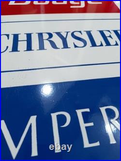 Vintage model Dodge Chrysler imperial Metal Sign advertising Store dealer Vintage model Dodge Chrysler imperial Metal Sign advertising Store dealer