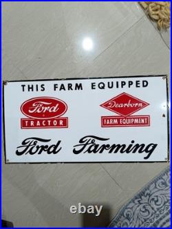 Vintage model FORD FARMING Metal Sign advertising Store equipment dealer