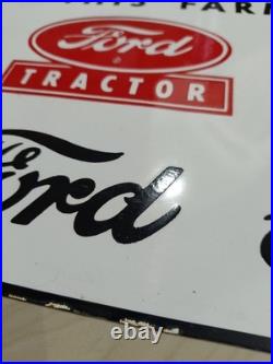 Vintage model FORD FARMING Metal Sign advertising Store equipment dealer