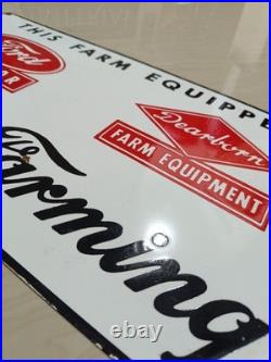 Vintage model FORD FARMING Metal Sign advertising Store equipment dealer