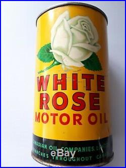 Vintage oil can WHITE ROSE ONE IMPERIAL QUART