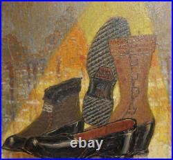 Vintage oil painting advertising Vintage oil painting advertising