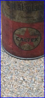 Vintage old rare collectible advertising caltex oil tin Vintage old rare collectible advertising caltex oil tin