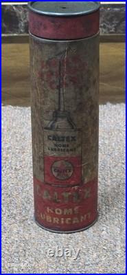 Vintage old rare collectible advertising caltex oil tin Vintage old rare collectible advertising caltex oil tin